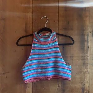 Colorful Knit Crop Top